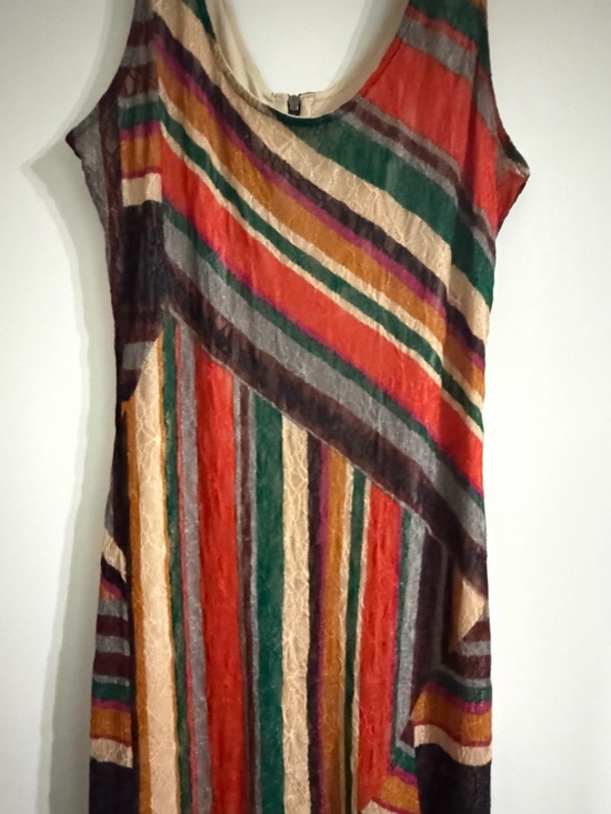 Bar III Dresses & Skirts - Bar III Multicolor Striped Sleeveless Dress | Size L | Boho Midi Shift Dress